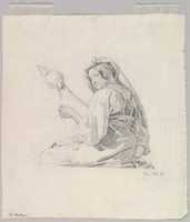 Free download A Seated Woman in Roman Dress, Spinning free photo or picture to be edited with GIMP online image editor