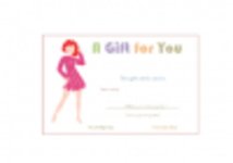 Free download A simple gift certificate with cartoon girl DOC, XLS or PPT template free to be edited with LibreOffice online or OpenOffice Desktop online