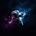 Astronaut in a Vibrant Cosmos  screen for extension Chrome web store in OffiDocs Chromium