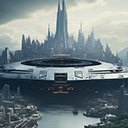 A stunning view of a futuristic spaceship  screen for extension Chrome web store in OffiDocs Chromium