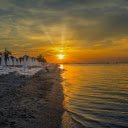 A Sunset at a Beach in Thessaloniki, Greece  screen for extension Chrome web store in OffiDocs Chromium