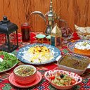 A table with food on it and a bowl of soup  screen for extension Chrome web store in OffiDocs Chromium