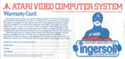 Kostenloser Download von Atari VCS Ingersoll UK Warranty Card, kostenloses Foto oder Bild zur Bearbeitung mit GIMP Online-Bildbearbeitung