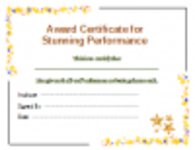 Descărcare gratuită a șablonului Certificat de premiu pentru performanță DOC, XLS sau PPT pentru a fi editat gratuit cu LibreOffice online sau OpenOffice Desktop online