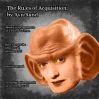 Free download Ayn Rand as a Ferengi free photo or picture to be edited with GIMP online image editor
