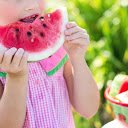 Baby tries watermelon  screen for extension Chrome web store in OffiDocs Chromium