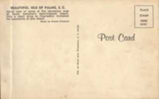 Bezpłatne pobieranie Back of Postcard 1970s Isle of Palms darmowe zdjęcie lub obraz do edycji za pomocą internetowego edytora obrazów GIMP