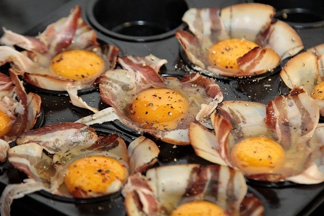 Free graphic bacon egg cup dish breakfast food to be edited by GIMP free image editor by OffiDocs
