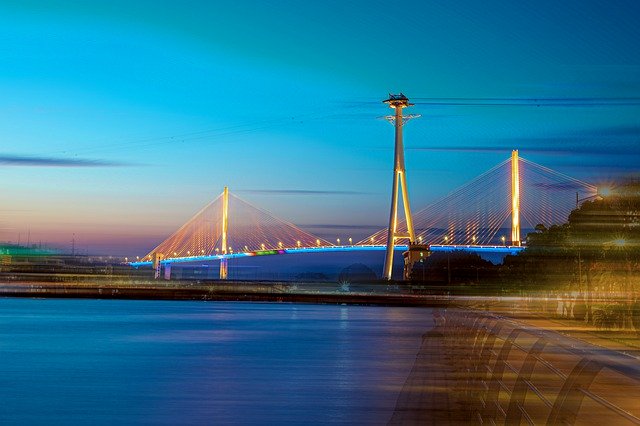 Free download bai chay bridge night vietnam free picture to be edited with GIMP free online image editor