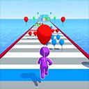 Layar Balloon Run Hyper Casual Game untuk ekstensi toko web Chrome di OffiDocs Chromium