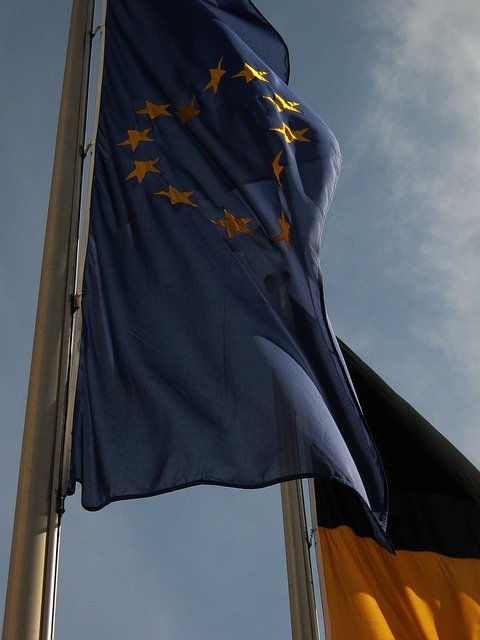 Descărcare gratuită banner wind blow europa flag star imagine gratuită pentru a fi editată cu editorul de imagini online gratuit GIMP