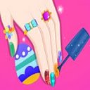 OffiDocs Chromium 中 Chrome 网上商店扩展程序的 Barbie Easter Nails Designer 屏幕