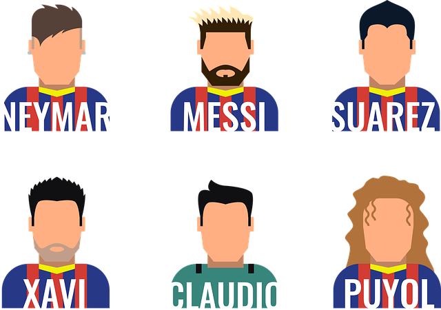 Free download Barcelona Players - Free vector graphic on Pixabay free illustration to be edited with GIMP free online image editor