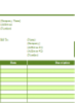 Ücretsiz indir Temel Fatura (Yeşil) DOC, XLS veya PPT şablonu ücretsiz olarak LibreOffice çevrimiçi veya OpenOffice Masaüstü çevrimiçi ile düzenlenebilir