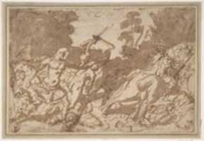 Free download Battle Scene (Samson Slaying the Philistines ?) free photo or picture to be edited with GIMP online image editor