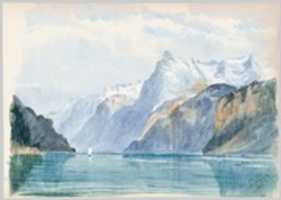 Free download Bay of Uri, Brunnen (from Switzerland 1870 Sketchbook) free photo or picture to be edited with GIMP online image editor