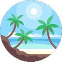 Beaches Background Tab Theme  screen for extension Chrome web store in OffiDocs Chromium