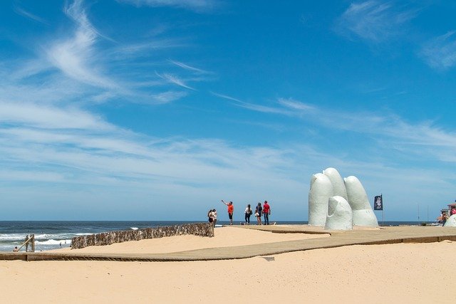 Free download beach la mano punta del este free picture to be edited with GIMP free online image editor