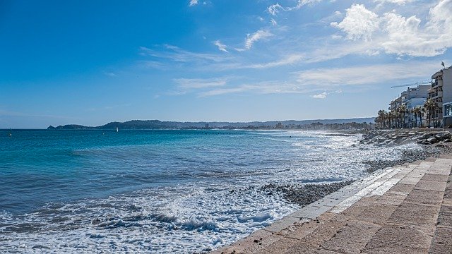 Free download beach sea waves bay coast horizon free picture to be edited with GIMP free online image editor