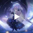 Beautiful Anime Girl Sitting On The Moon Animation Wallpaper  screen for extension Chrome web store in OffiDocs Chromium