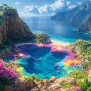 Beautiful heavenly scene  screen for extension Chrome web store in OffiDocs Chromium
