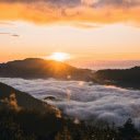 beauty of cloud hunting on a mountain peak at sunset  screen for extension Chrome web store in OffiDocs Chromium