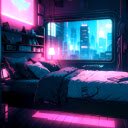 Bedroom Neon Futuristic City Live Wallpaper  screen for extension Chrome web store in OffiDocs Chromium