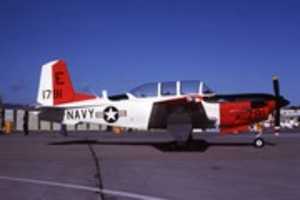 Free download Beech T-34C Mentor  161791 TAW-5 NAS Moffett Field 2Jul83 Peter B Lewis free photo or picture to be edited with GIMP online image editor