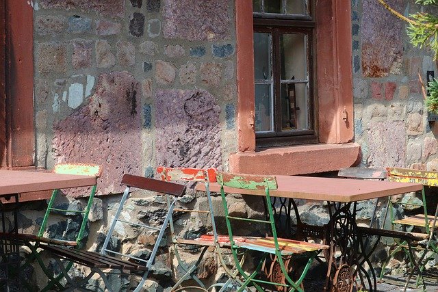 Free download beer garden tables chairs empty free picture to be edited with GIMP free online image editor