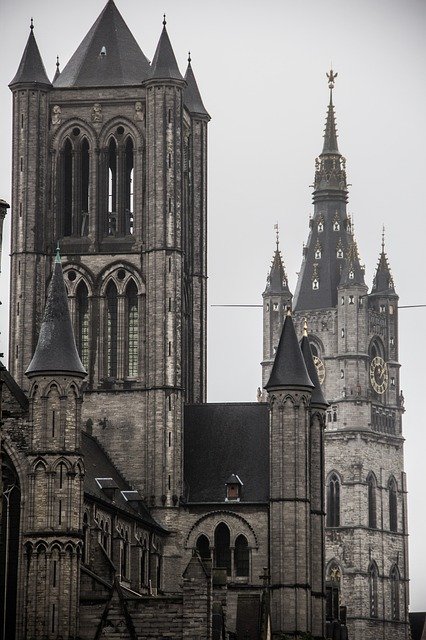 Kostenloser Download Glockenturm von Gent Glockenturm Kirche Kostenloses Bild, das mit dem kostenlosen Online-Bildeditor GIMP bearbeitet werden kann