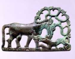 Free download Belt Buckle with Animal Combat Scene free photo or picture to be edited with GIMP online image editor