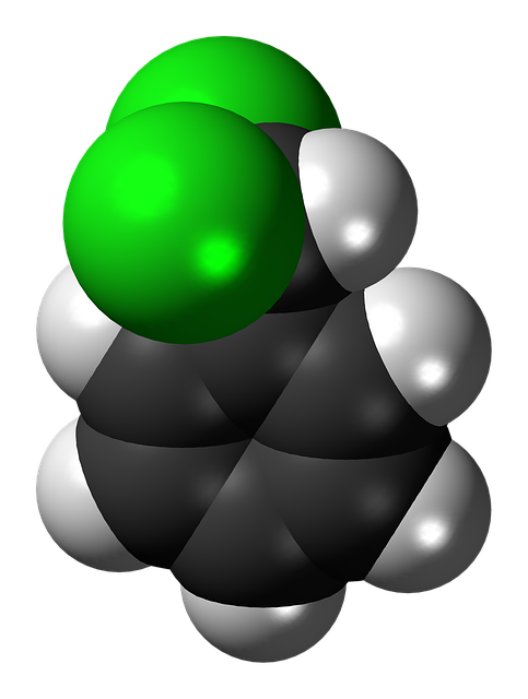 Download grátis Benzal Chloride Model Molecule - ilustração gratuita para ser editada com o editor de imagens on-line gratuito do GIMP