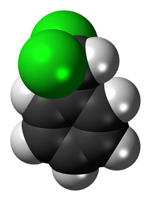 Free download Benzal Chloride Model Molecule -  free illustration to be edited with GIMP free online image editor