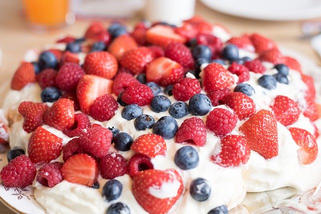 Free download berries fruits dessert cream free picture to be edited with GIMP free online image editor