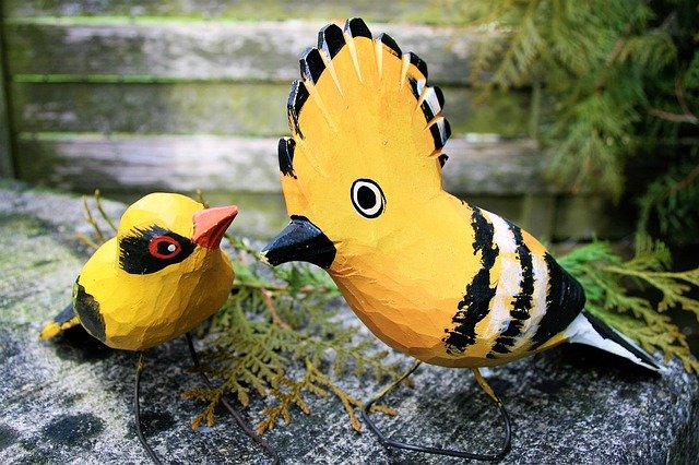 Kostenloser Download Vögel paar aus Holz zusammen dudek kostenloses Bild, das mit dem kostenlosen Online-Bildeditor GIMP bearbeitet werden kann
