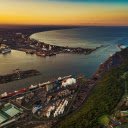 Birds Eye View of the Port of Durban  screen for extension Chrome web store in OffiDocs Chromium