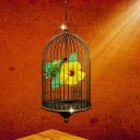 Birds outside flower cages  screen for extension Chrome web store in OffiDocs Chromium