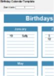 Gratis download Verjaardagskalender DOC-, XLS- of PPT-sjabloon gratis te bewerken met LibreOffice online of OpenOffice Desktop online