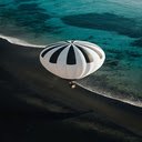 Black and white hot air balloon wallpape  screen for extension Chrome web store in OffiDocs Chromium