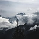 Black and White Photo of Mountains and Clouds  screen for extension Chrome web store in OffiDocs Chromium