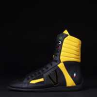 Free download Black and Yellow high top boxing shoes for women free photo or picture to be edited with GIMP online image editor