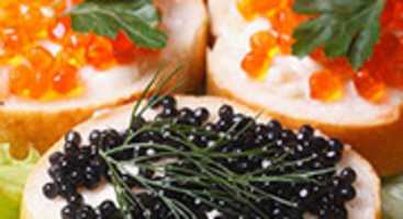 Bezpłatne pobieranie bezpłatnego zdjęcia lub obrazu Black Caviar Canape do edycji za pomocą internetowego edytora obrazów GIMP