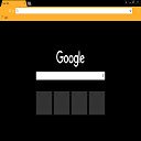 Schermata del tema arancione nero per l'estensione Chrome web store in OffiDocs Chromium