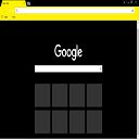 Schermata a tema giallo nero per l'estensione del negozio web Chrome in OffiDocs Chromium