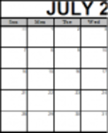 Free download Blank July 2019 Calendar DOC, XLS or PPT template free to be edited with LibreOffice online or OpenOffice Desktop online