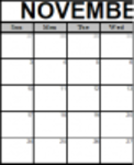 Download grátis Blank November 2019 Calendar DOC, XLS ou PPT template grátis para ser editado com LibreOffice online ou OpenOffice Desktop online