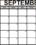 Download grátis Blank September 2019 Calendar DOC, XLS ou PPT template grátis para ser editado com LibreOffice online ou OpenOffice Desktop online