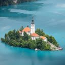 Bled Island with Church on Lake Bled, Slovenia  screen for extension Chrome web store in OffiDocs Chromium
