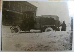 Free download Blizzard Of 1920, Truck On Main Street, April 5, 1920 free photo or picture to be edited with GIMP online image editor