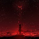 Blood Moon Scenery Anime Girl Anime Theme  screen for extension Chrome web store in OffiDocs Chromium